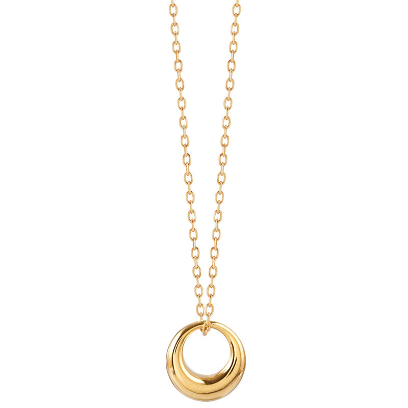 Minimalist Circle Pendant Necklace 5 pcs 925 Sterling Silver Hypoallergenic Non Tarnish